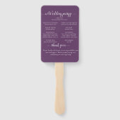 水モダン色パープル結婚ズ ハンドファン (裏面)