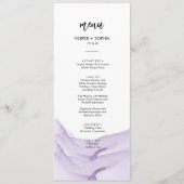 水モダン色パープル結婚ズ メニュー (正面)
