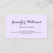 水モダン色パープル金ゴールドメイクアップアーティスト 名刺 (裏面)