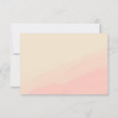 水モダン色ピンクイエローカスタムバルミツワー サンキューカード (裏面)