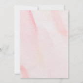 水モダン色ピンククレストロックンホースベビー庄 招待状 (裏面)