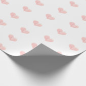 水モダン色ピンクハートバレンタインズデイギフト ラッピングペーパー (角)