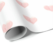 水モダン色ピンクハートバレンタインズデイギフト ラッピングペーパー (ロールコーナー)