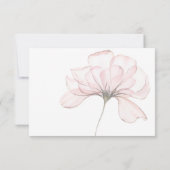 水モダン色ピンクフローラ結婚ズ 出欠カード (裏面)