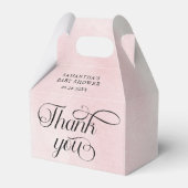 水モダン色ピンク彼女はクラウドナインベビー フェイバーボックス (裏面サイド)