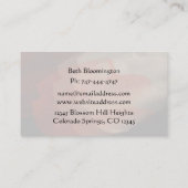 水モダン色ピンク開花フローラ名刺 名刺 (裏面)