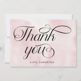 水モダン色ピンク雲9赤ちゃんシャワー サンキューカード