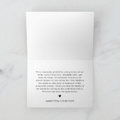 水モダン色ピンク雲9赤ちゃんシャワー サンキューカード (内部)