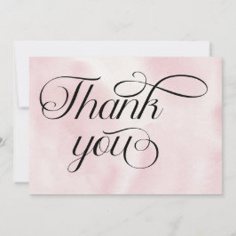 水モダン色ピンク雲9赤ちゃんシャワー サンキューカード