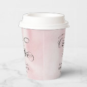 水モダン色ピンク雲9赤ちゃんシャワー 紙コップ (右)