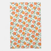水モダン色ピーチ模様 キッチンタオル (縦)
