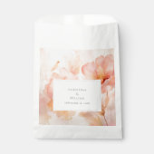 水モダン色ピーチ結婚フラーズ フェイバーバッグ (正面)