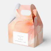 水モダン色ピーチ結婚フラーズ フェイバーボックス (正面サイド)