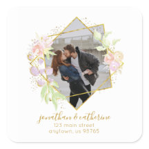 水モダン色フォト差出人住所