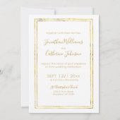 水モダン色フォト結婚ズ 招待状 (裏面)