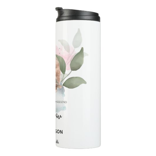 水モダン色フクロウありがとう先生 タンブラー (回転右)