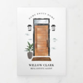 水モダン色フロントドア実在エテートマーケティング 三つ折りカード (カバー)