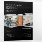 水モダン色フロントドア実在エテートマーケティング 三つ折りカード (内部最初)