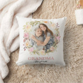 水モダン色フローラおばあちゃん2枚 クッション (ブランケット)