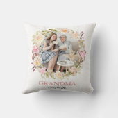 水モダン色フローラおばあちゃん2枚 クッション (裏面)