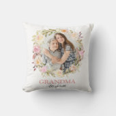 水モダン色フローラおばあちゃん2枚 クッション (正面)