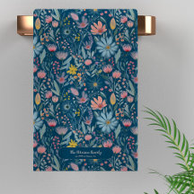 水モダン色フローラのファパーソナライズされたミリ名