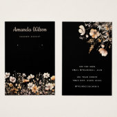 水モダン色フローライヤリング表示カード (正面&裏面)