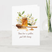 水モダン色フローラエレガントハッピーマザーズ カード (正面)