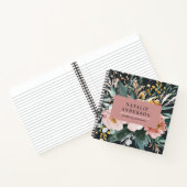 水モダン色フローラエレガント ノートブック (内部)
