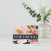 水モダン色フローラエレガント 名刺 (スタンド正面)