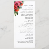 水モダン色フローラオレンジ&ピンク結婚ズ プログラム (裏面)