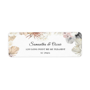 水モダン色フローラオーキッド金ゴールド枠 ラベル