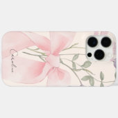 水モダン色フローラスタイリッシュピンクボウスクリプト Case-Mate iPhoneケース (裏面 (横))