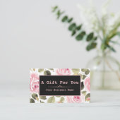 水モダン色フローラバラブラックメイクアップアーティスト ロイヤリティカード (スタンド正面)