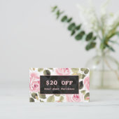 水モダン色フローラバラ金ゴールドメイクアップアーティスト 割引カード (スタンド正面)