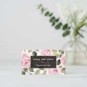 水モダン色フローラバラ金ゴールドメイクアップアーティスト 名刺 (スタンド正面)