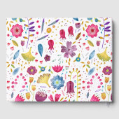 水モダン色フローラピンク紫 ゲストブック (裏面)