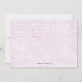 水モダン色フローラブライダルシャワー招待状 招待状 (裏面)