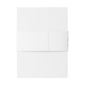 水モダン色フローラブルーネイビーホワイト結婚ズ 招待状ベリーバンド (裏面例)