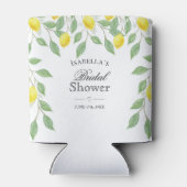 水モダン色フローラボーブライダルシャワー 缶クーラー (裏面)