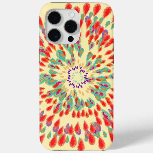 水モダン色フローラルパターンiPhone Case-Mate iPhoneケース (裏面)