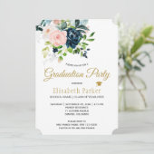 水モダン色フローラ夏PHOTO卒業 招待状 (スタンド正面)