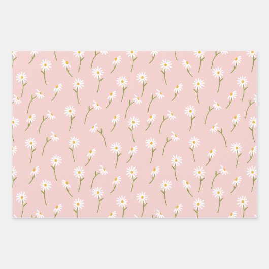 水モダン色フローラ植物花ワラ ラッピングペーパーシート (正面2)