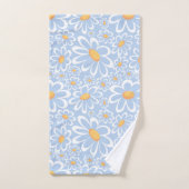 水モダン色フローラ植物花 バスタオルセット (ハンドタオル)