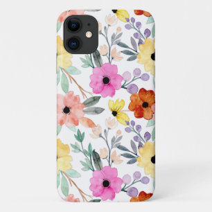 水モダン色フローラ植物花 iPhone 11 ケース