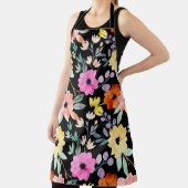 水モダン色フローラ植物花Pスロー エプロン (インサイチュ)