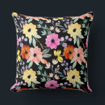 水モダン色フローラ植物花Pスロー クッション<br><div class="desc">水モダン色フローラ植物花</div>