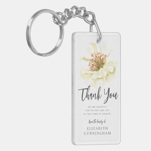 水モダン色フローラ植物記念感謝してい キーホルダー (正面左)