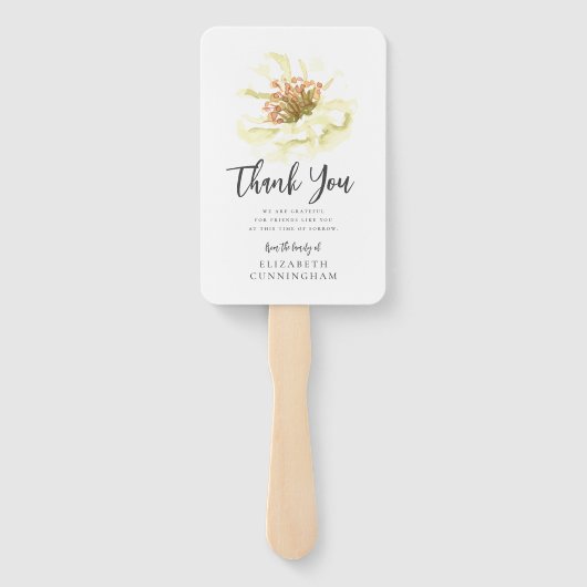 水モダン色フローラ植物記念感謝してい ハンドファン (裏面)