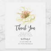 水モダン色フローラ植物記念感謝してい ワインラベル (シングルラベル)